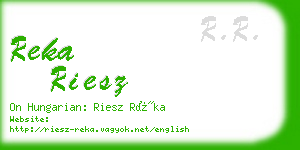 reka riesz business card